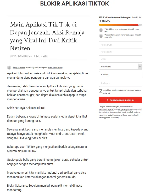 Sepak Terjang Aplikasi Tik Tok Berujung Pemblokiran, Kini Muncul Opini Pembelaan. Serba Salah, Ya~ 7