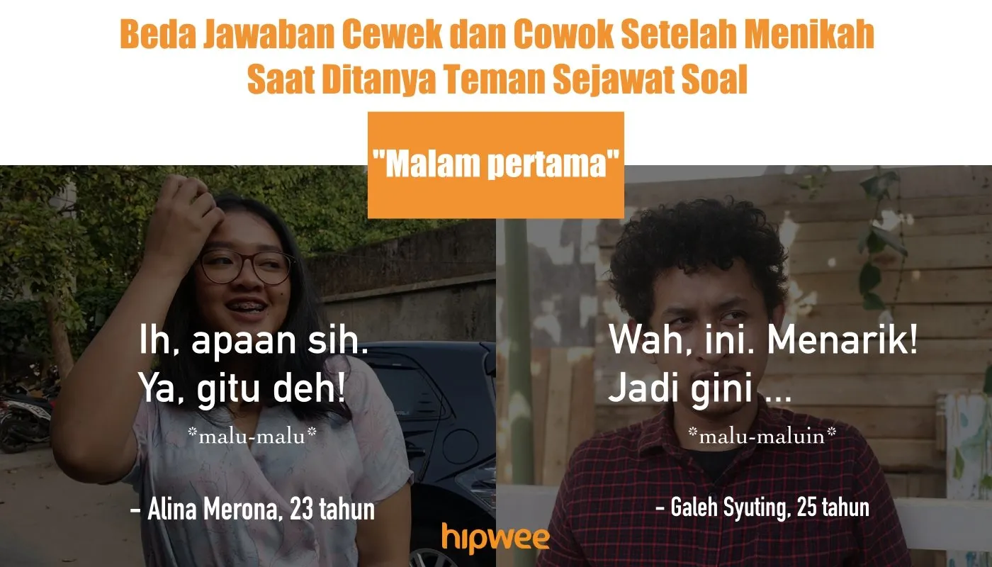 Beda Jawaban Cewek dan Cowok yang Baru Saja Menikah Saat Ditanya Teman Sejawat. Kontradiktif! :D 12