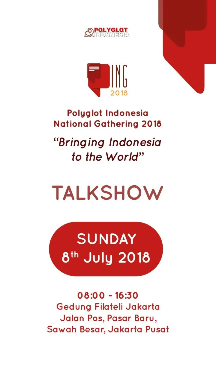 Polyglot Indonesia National Gathering 2018; Strategi Mengenalkan Indonesia Kepada Dunia 1