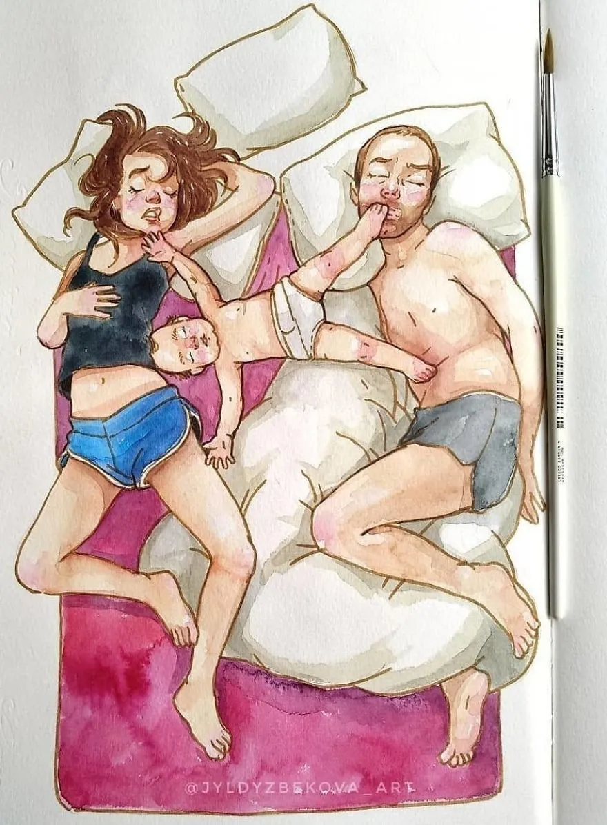 9 Ilustrasi Lucu Ibu Rumah Tangga Kalau Punya Dua Anak yang Usianya Deketan. Jadi Gemes Sendiri! 17