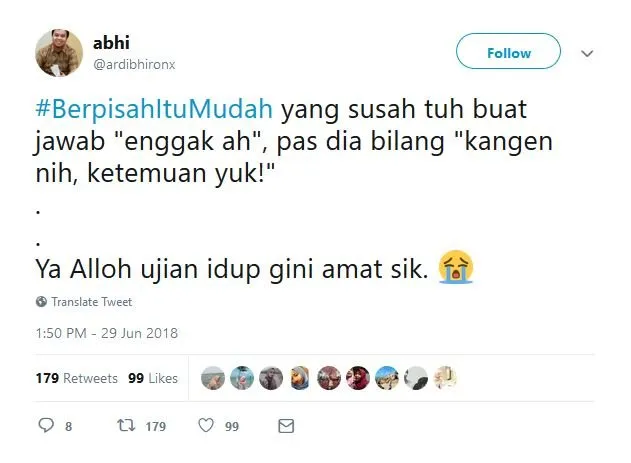 15 Tweet dari Warganet yang Buktiin Bahwa Berpisah itu Mudah. Ini nih, yang Jauh Lebih Susah~ 16