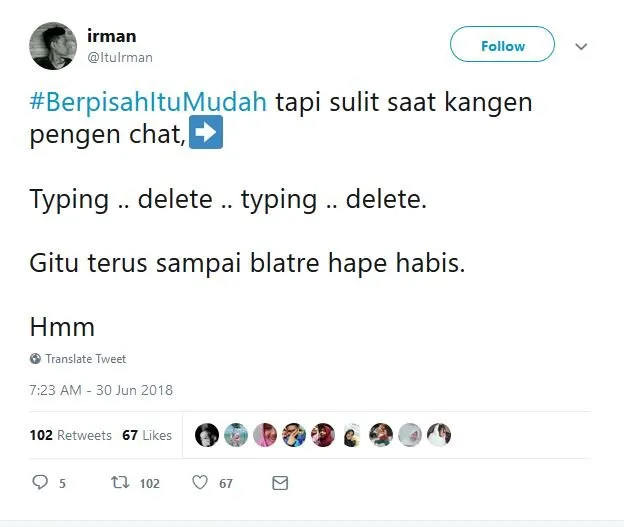 15 Tweet dari Warganet yang Buktiin Bahwa Berpisah itu Mudah. Ini nih, yang Jauh Lebih Susah~ 29