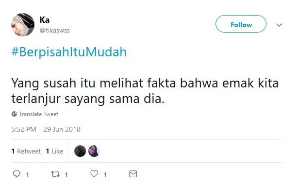 15 Tweet dari Warganet yang Buktiin Bahwa Berpisah itu Mudah. Ini nih, yang Jauh Lebih Susah~ 25