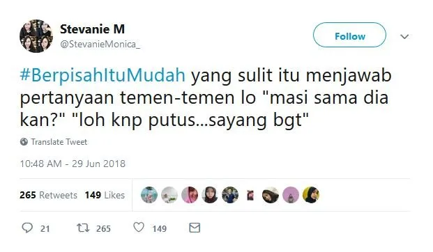 15 Tweet dari Warganet yang Buktiin Bahwa Berpisah itu Mudah. Ini nih, yang Jauh Lebih Susah~ 22