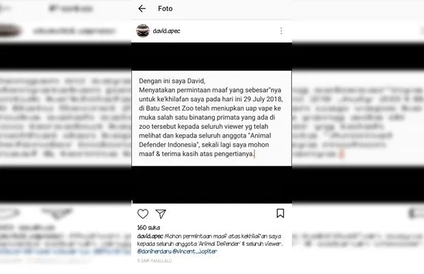 Gara-gara Hembuskan Asap Vape ke Monyet, Pemuda ini Dihujat Warganet. Lagian, Iseng Kok Keterlaluan? 5