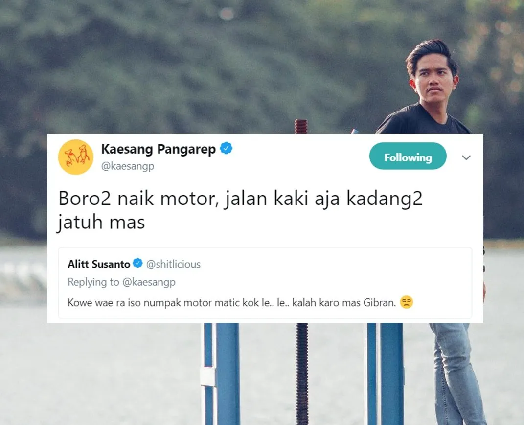 11+ Bukti Betapa Recehnya Kaesang Pangarep di Twitter. Hati-hati, Pamor Selebtweet Bakal Tergeser nih! 22