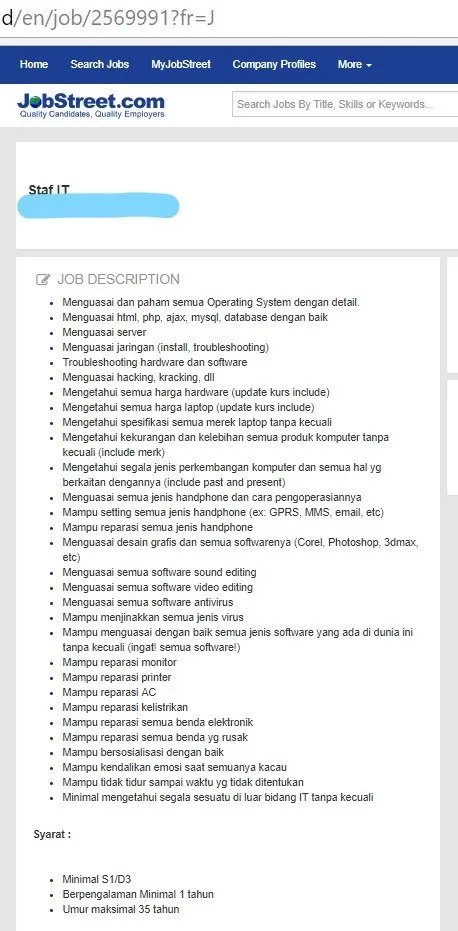 Buka Loker untuk Staf IT dengan Jobdesk Berlebihan, Perusahaan ini Dibilang Lagi Nyari Dewa. Kocak! 5
