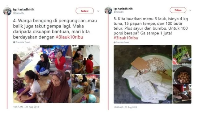 Bangkit dari Gempa Lombok dengan Memberdayakan Pengungsi. Gerakan #3lauk10ribu Ini Inspiratif Banget 6