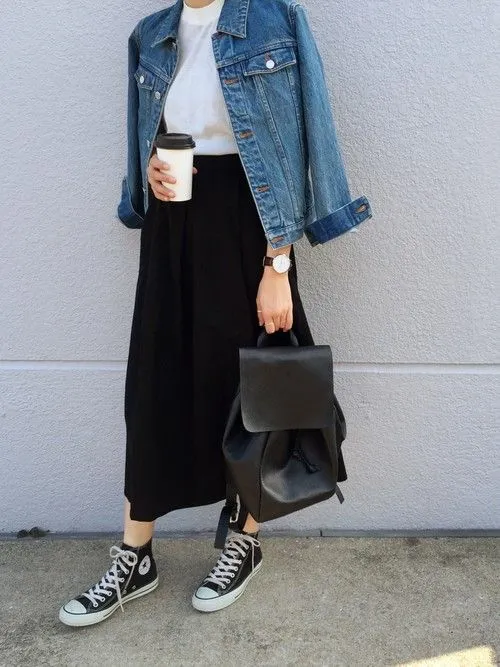 12 OOTD Jaket Jeans Denim untuk Cewe di Kampus 13