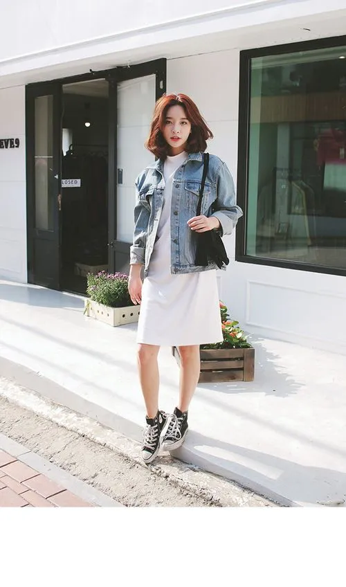 12 OOTD Jaket Jeans Denim untuk Cewe di Kampus 17