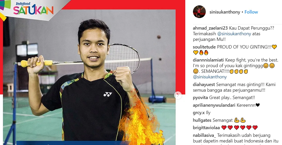 Lewat DM, Cewek ini Tegur Banyak Warganet yang Komentar Negatif pada Ginting. Harus Didukung nih! 10