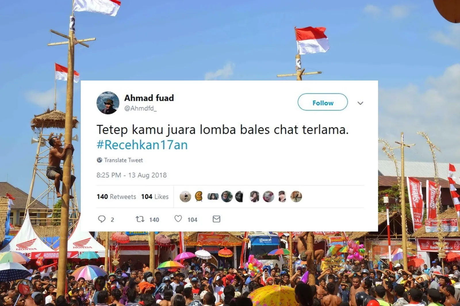 Ikut Semarakkan 17 Agustus, Warganet Malah Ngejokes Receh Pakai Tagar #Recehkan17an. Kocak Abis! 23