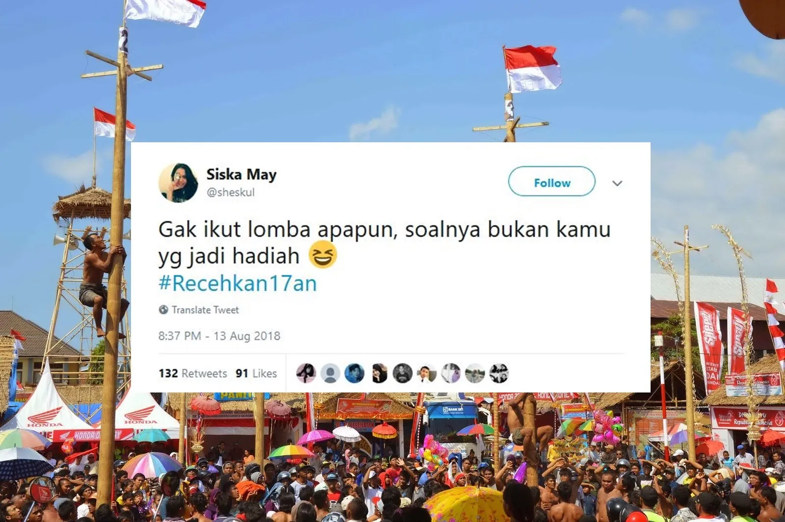 Ikut Semarakkan 17 Agustus, Warganet Malah Ngejokes Receh Pakai Tagar #Recehkan17an. Kocak Abis! 26