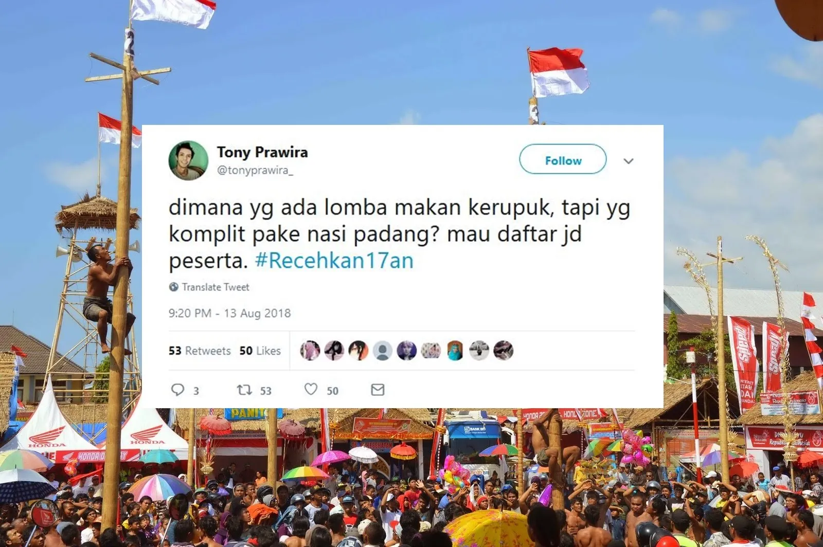 Ikut Semarakkan 17 Agustus, Warganet Malah Ngejokes Receh Pakai Tagar #Recehkan17an. Kocak Abis! 28