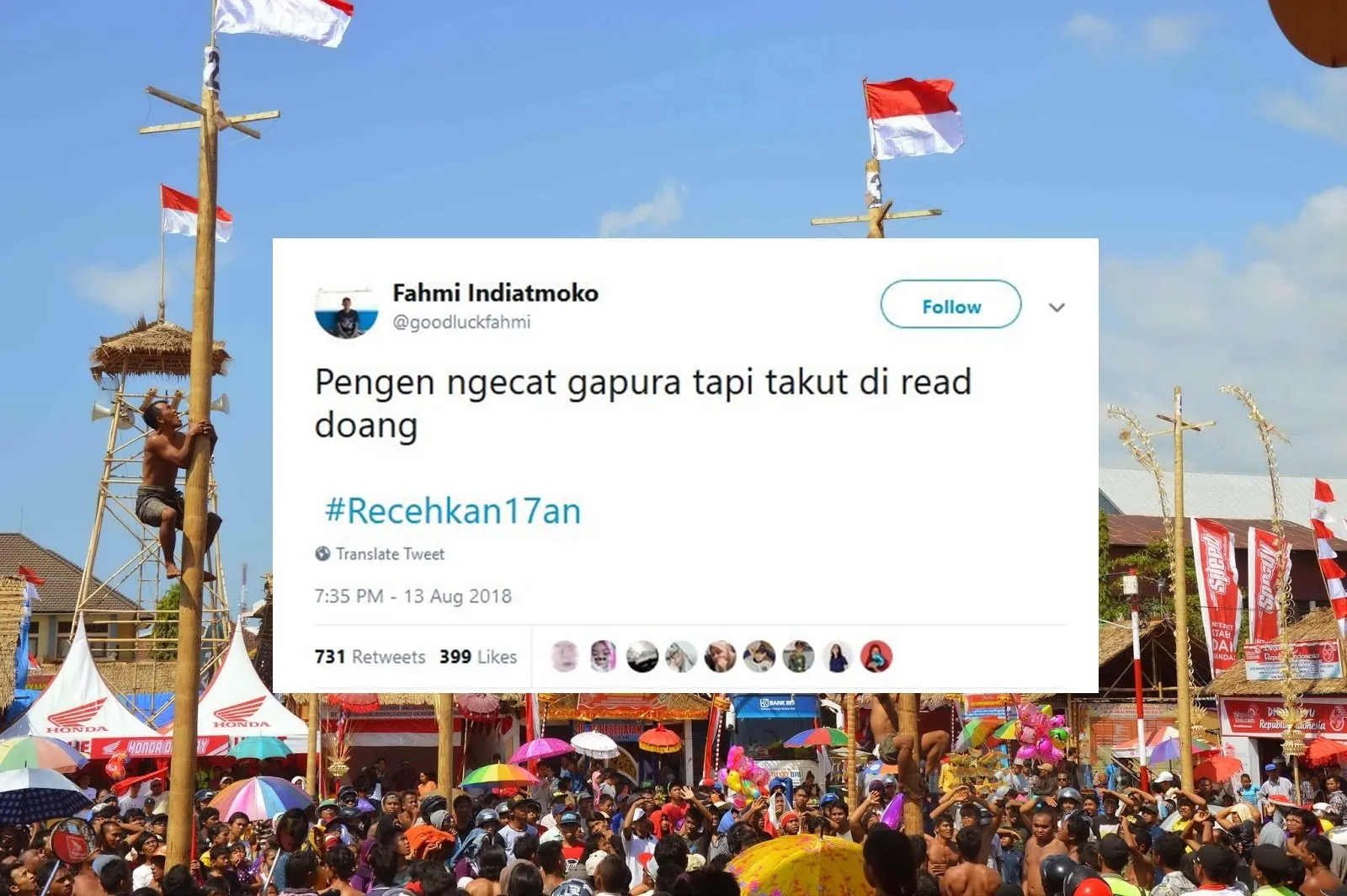 Ikut Semarakkan 17 Agustus, Warganet Malah Ngejokes Receh Pakai Tagar #Recehkan17an. Kocak Abis! 19