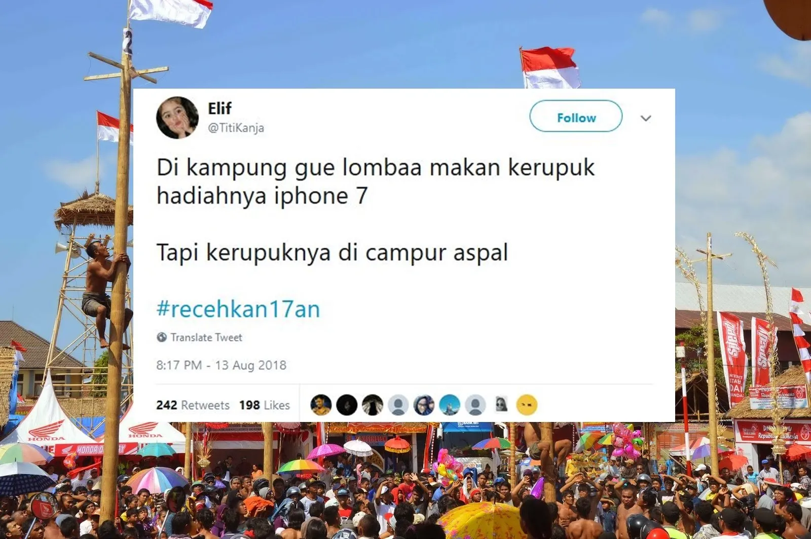 Ikut Semarakkan 17 Agustus, Warganet Malah Ngejokes Receh Pakai Tagar #Recehkan17an. Kocak Abis! 21