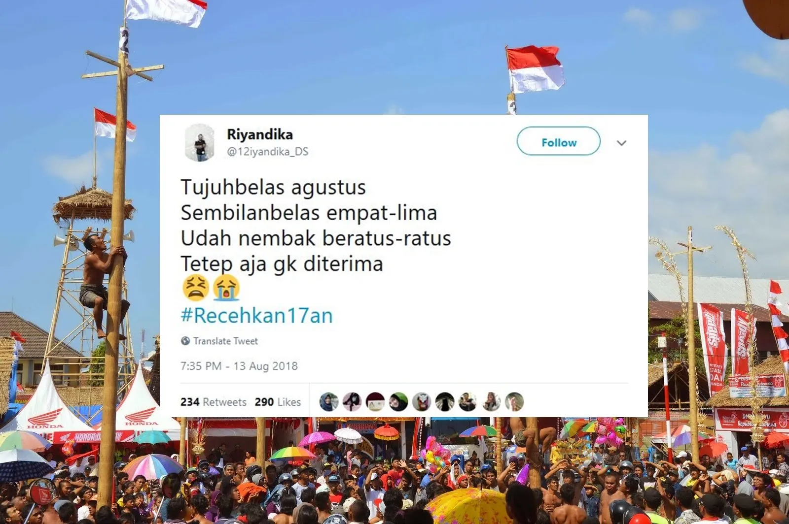 Ikut Semarakkan 17 Agustus, Warganet Malah Ngejokes Receh Pakai Tagar #Recehkan17an. Kocak Abis! 30