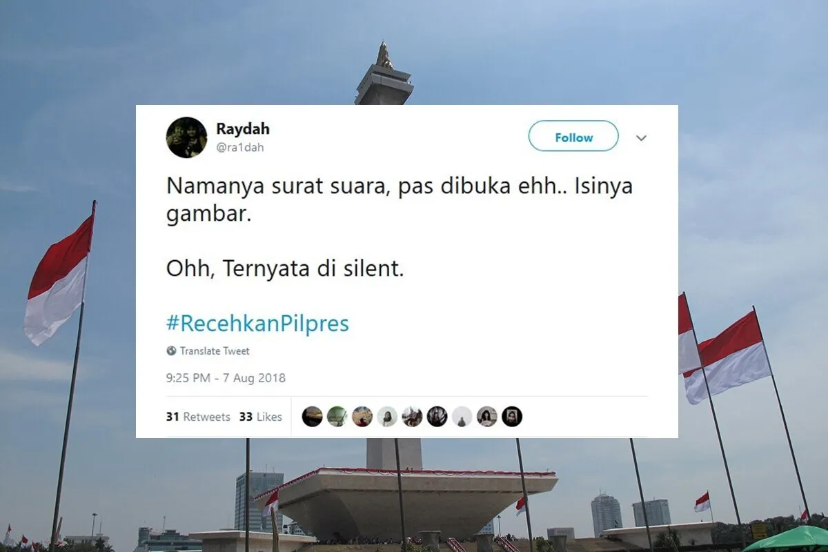 16 Tweet #RecehkanPilpres ini Jadi Obat Pereda Tensi Tinggi Saat Warganet Ngomongin Politik. Woles~ 16