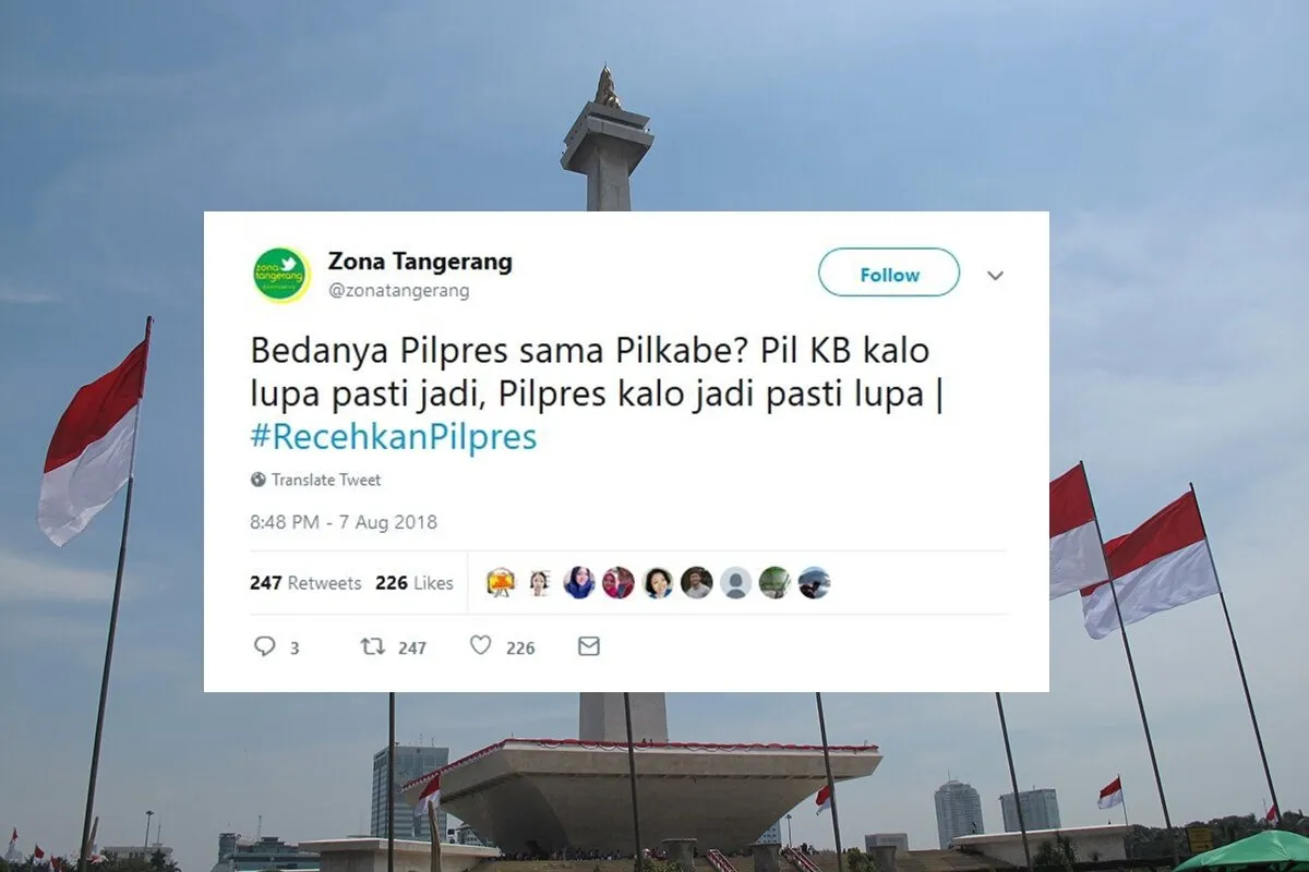 16 Tweet #RecehkanPilpres ini Jadi Obat Pereda Tensi Tinggi Saat Warganet Ngomongin Politik. Woles~ 28