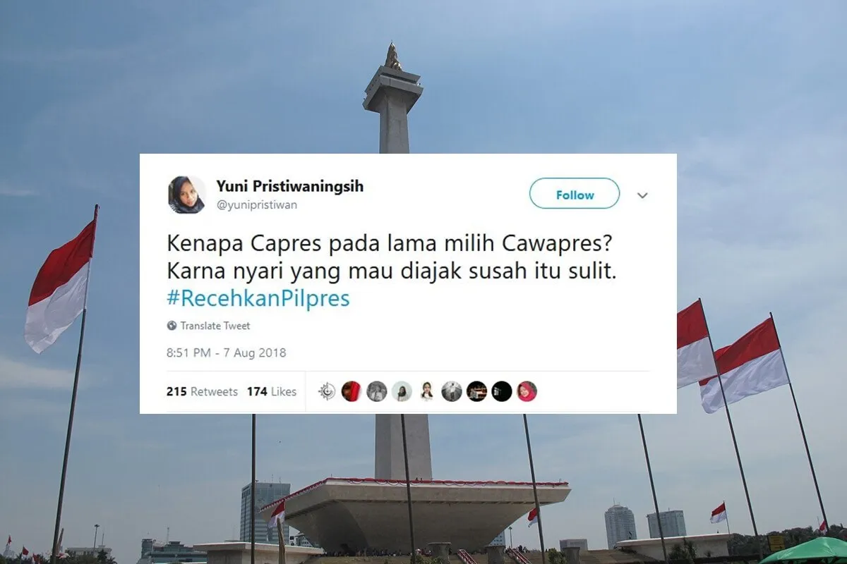 16 Tweet #RecehkanPilpres ini Jadi Obat Pereda Tensi Tinggi Saat Warganet Ngomongin Politik. Woles~ 26