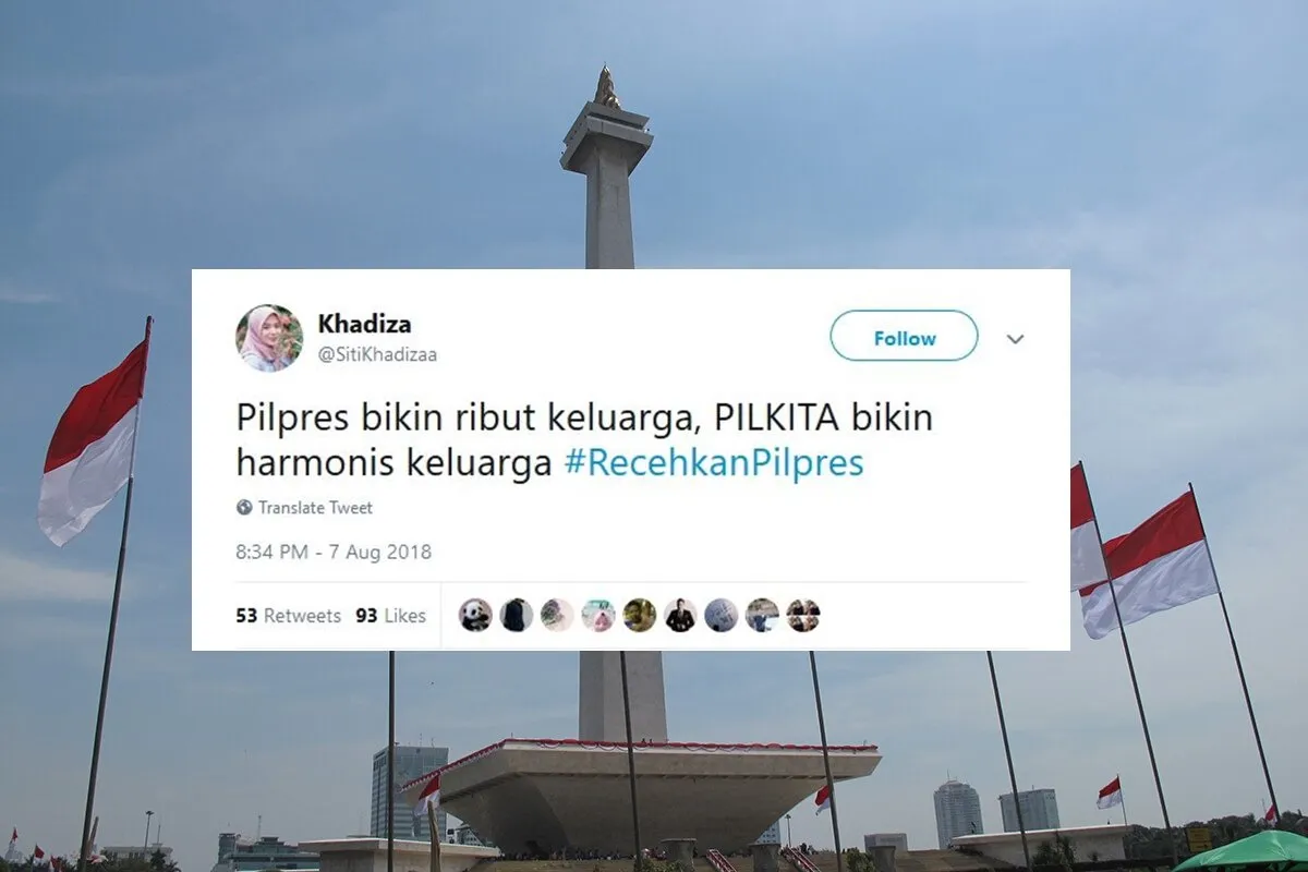 16 Tweet #RecehkanPilpres ini Jadi Obat Pereda Tensi Tinggi Saat Warganet Ngomongin Politik. Woles~ 24