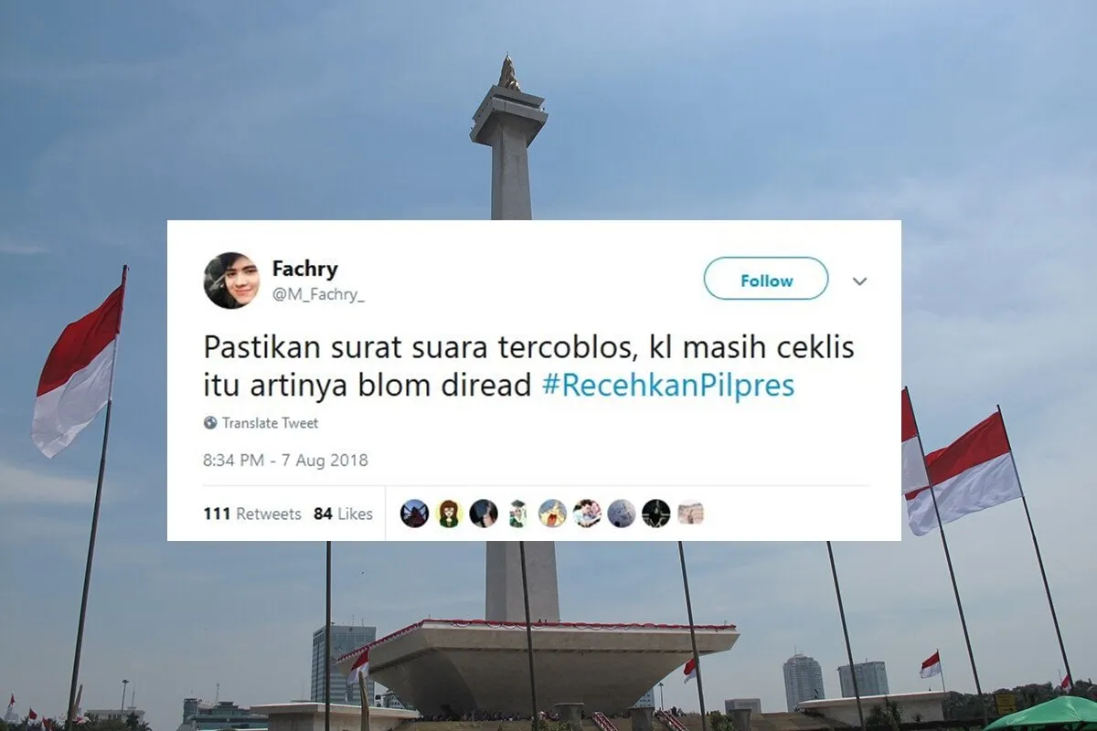 16 Tweet #RecehkanPilpres ini Jadi Obat Pereda Tensi Tinggi Saat Warganet Ngomongin Politik. Woles~ 23