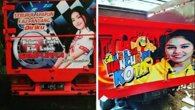 Sering Bikin Salah Fokus, Ternyata Ini Fakta di Balik Gambar atau Tulisan Nyeleneh di Belakang Truk 10