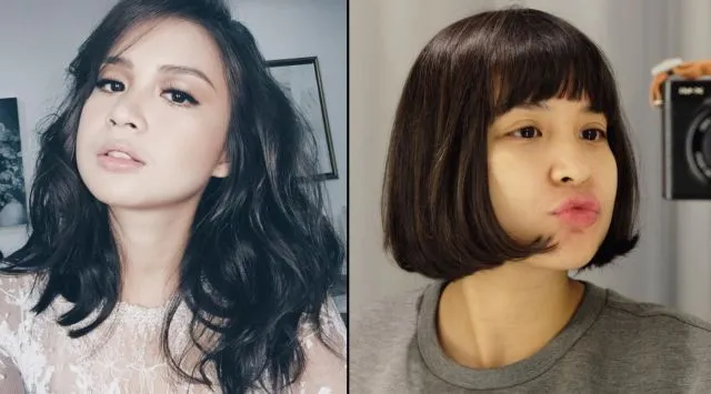 10 Transformasi Gaya Rambut Selebritas Ini Bikin Kamu Lebih PD untuk Potong Poni. Ya! 11