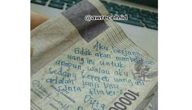 11+ Coretan Iseng di Uang Kertas ini Memang Ngeselin. Tapi kok Kadang Bikin Ngakak Bacanya, Ya? :( 15