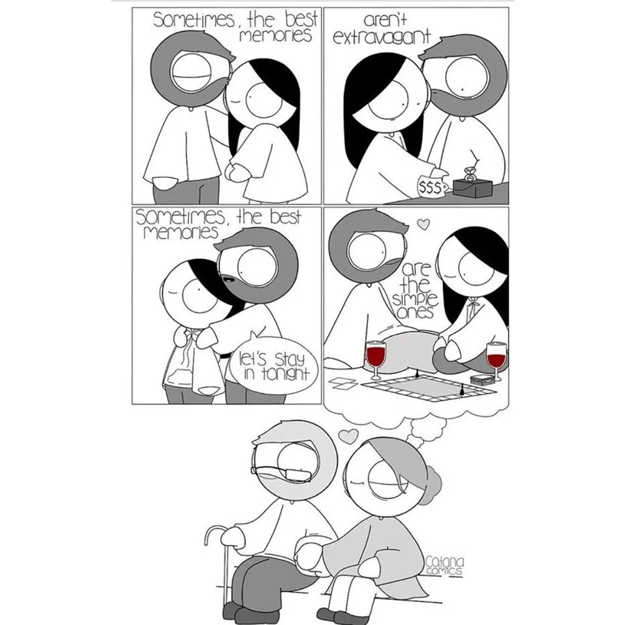 20 Ilustrasi yang Menggambarkan Dua Sejoli yang Sedang Sayang-sayangnya, Dunia Serasa Milik Berdua 33