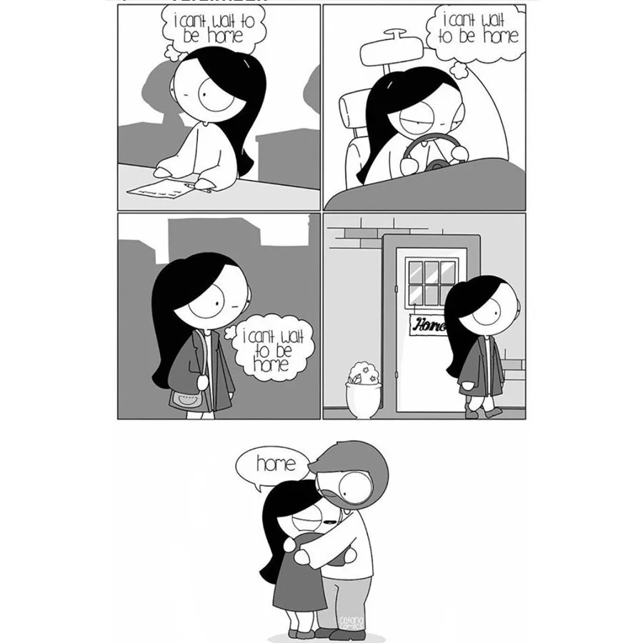 20 Ilustrasi yang Menggambarkan Dua Sejoli yang Sedang Sayang-sayangnya, Dunia Serasa Milik Berdua 21