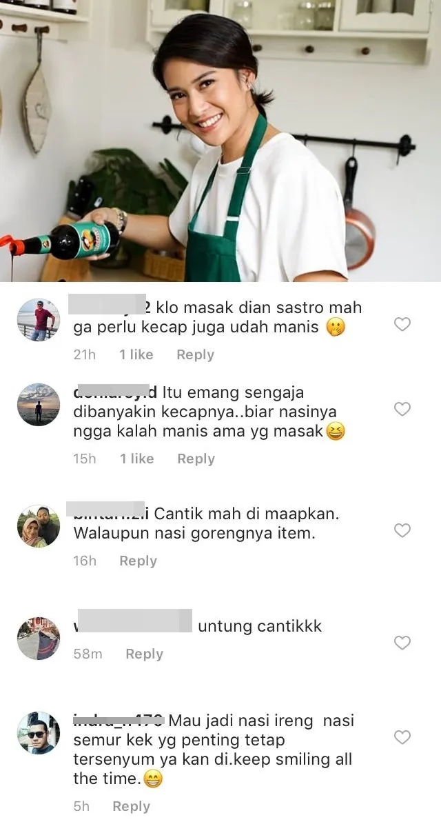 Nasi Goreng Buatan Dian Sastro Terlihat Terlalu Hitam, Muncullah 3 Golongan Warganet yang Berkomentar~ 7