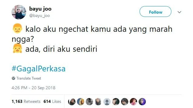 20 Tweet #GagalPerkasa ini Bakal Bikin Kamu Hati-Hati buat Deketin Gebetan. Jangan Sampai Kejadian! 40