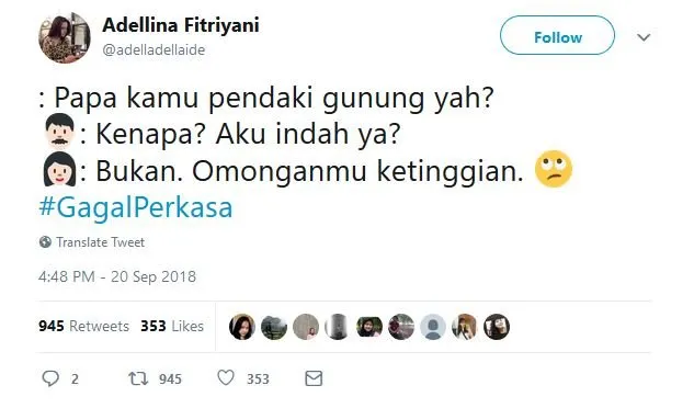 20 Tweet #GagalPerkasa ini Bakal Bikin Kamu Hati-Hati buat Deketin Gebetan. Jangan Sampai Kejadian! 31