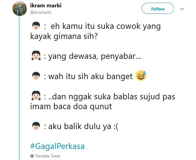 20 Tweet #GagalPerkasa ini Bakal Bikin Kamu Hati-Hati buat Deketin Gebetan. Jangan Sampai Kejadian! 37