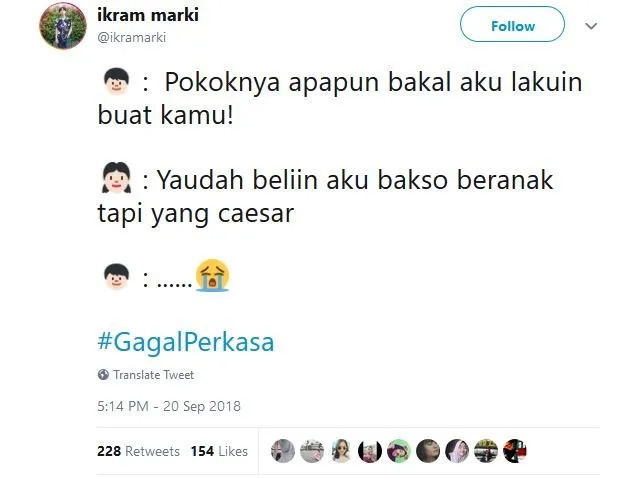 20 Tweet #GagalPerkasa ini Bakal Bikin Kamu Hati-Hati buat Deketin Gebetan. Jangan Sampai Kejadian! 39