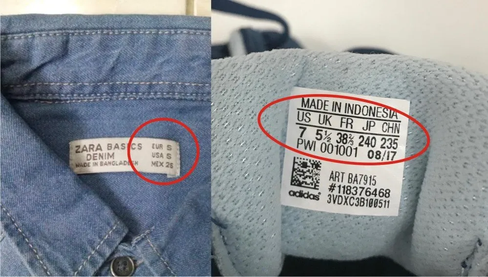 Panduan Konversi Ukuran Baju, Celana, Sepatu, Topi