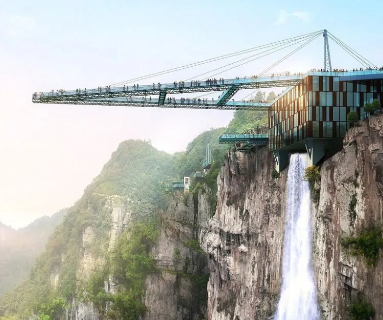Taman Bermain Paling Ngeri di Dunia Ada di China. Ada Jembatan Kaca Digantung Setinggi 120 Meter! 8