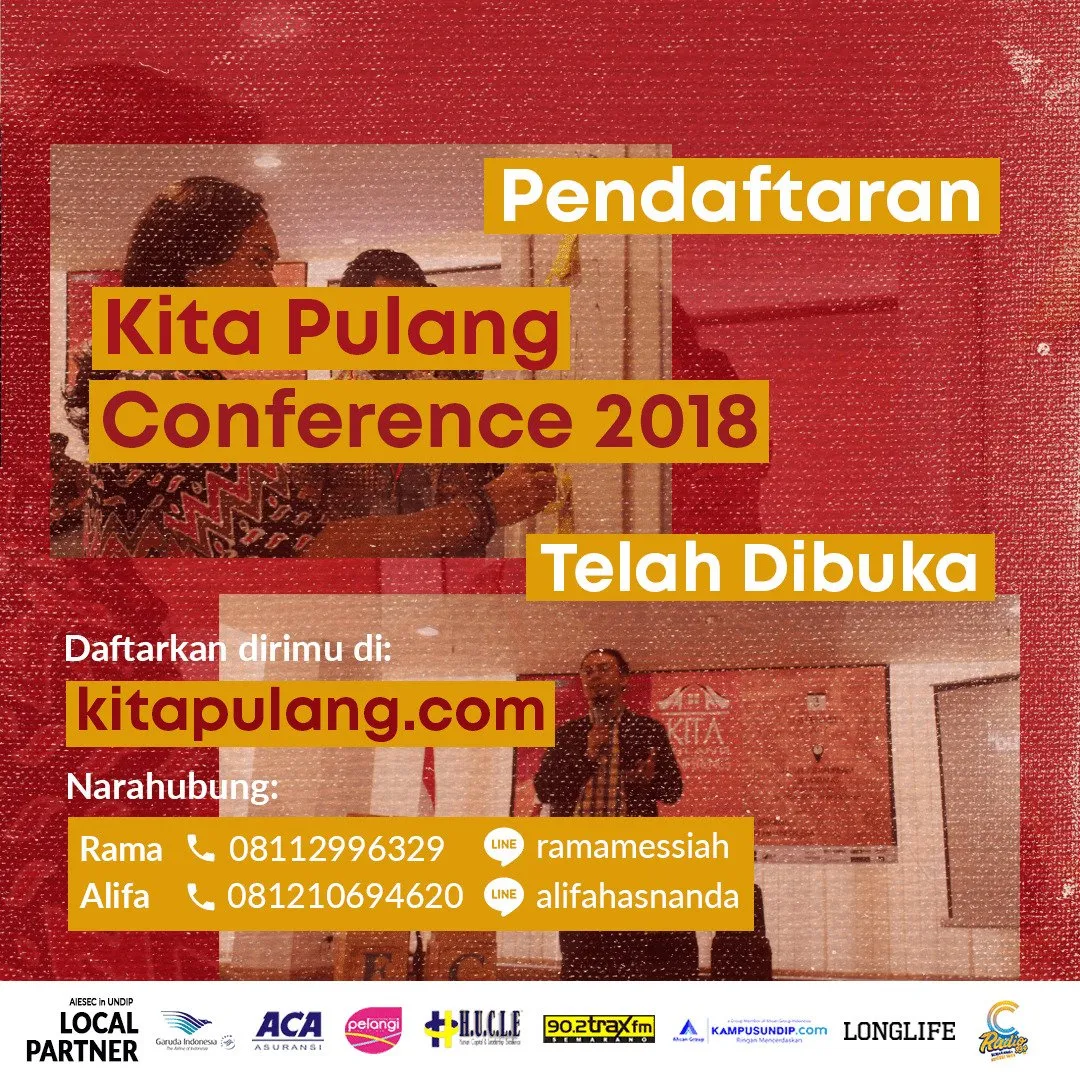 Pendaftaran Kita Pulang Conference Segera Berakhir. Yuk Siapkan Dirimu sebagai Pemantik Perubahan! 3