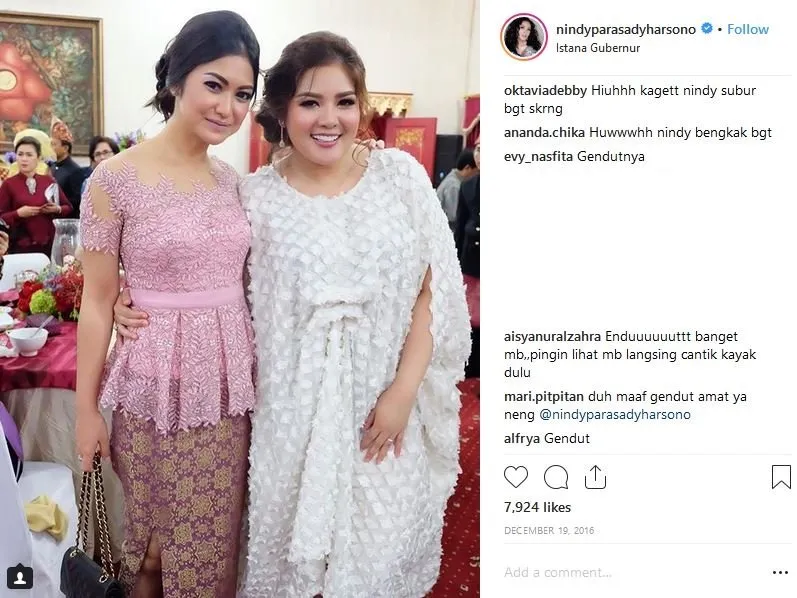 Gemuk Salah, Kurus Salah. Begini Jawaban Menohok Nindy Ayunda buat Warganet yang Selalu Nyinyir 5