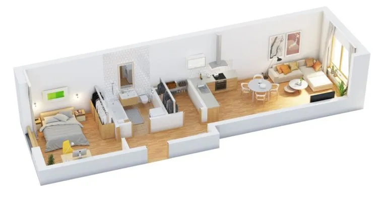 Ide Denah Rumah Paviliun Minimalis 1 Kamar, Cocok buat Pengantin Baru 22