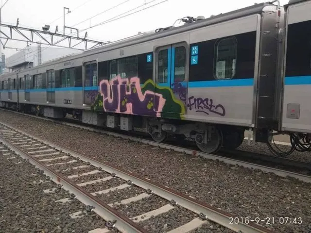 Belum Beroperasi, Kereta MRT Dicoret-coret. Menhub Minta Pelaku Vandalisme Dihukum dan Diviralkan 6