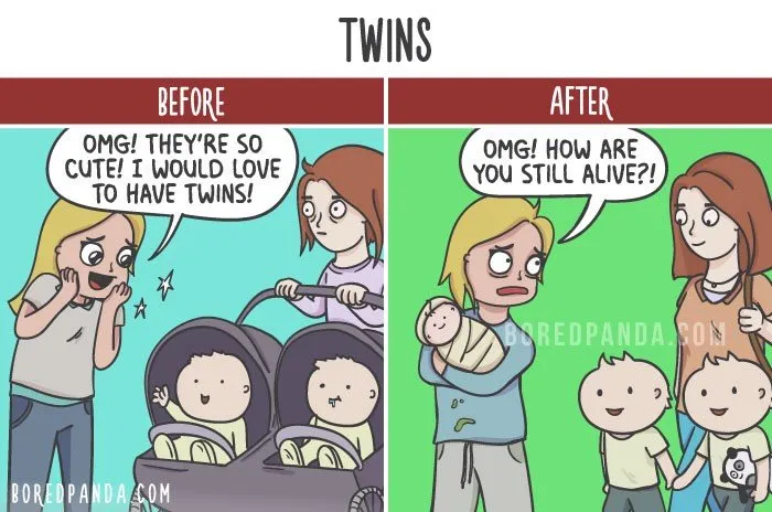 15+ Ilustrasi Jujur yang Menyentil Realita Hidup Sebelum Punya Anak VS Sesudahnya. Antara Ngenes dan Bahagia 18