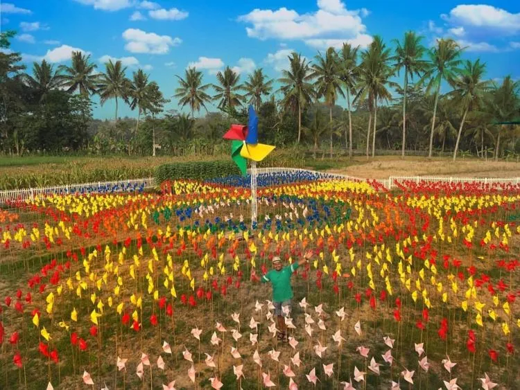 Berfoto dengan Kitiran Warna-Warni di Taman Dewari. Destinasi yang Hits dan Instagramable di Magelang! 8