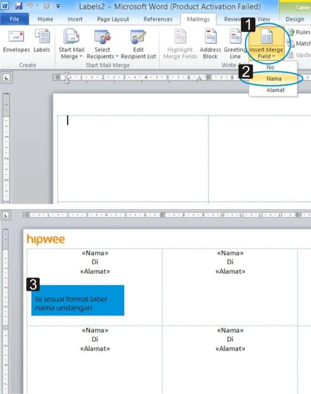 Tutorial Mudah Buat Label Nama Undangan Pernikahan Pakai Ms Office. Masih Zaman Ketik Manual? 16