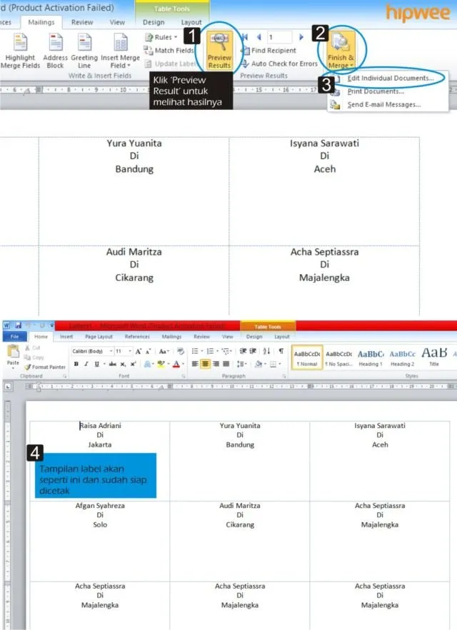 Tutorial Mudah Buat Label Nama Undangan Pernikahan Pakai Ms Office. Masih Zaman Ketik Manual? 18