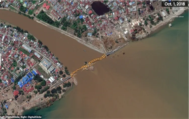 Foto Citra Satelit Perbandingan Kota Palu Sebelum dan Sesudah Gempa. Perubahannya Drastis Banget! 16
