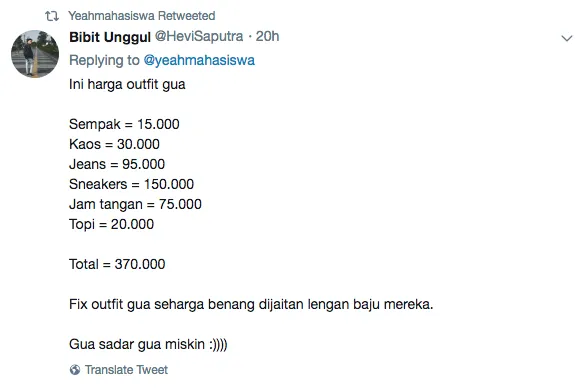 Nggak Mau Kalah sama Anak Horang Kayah, inilah 18 Review Outfit Ala Warganet Twitter. Irit, Beb~ 19