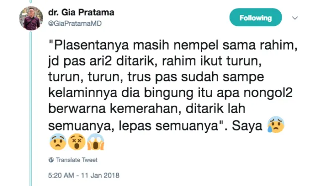 Plasenta Ditarik Paksa Sampai Rahim Ikut Keluar, Ini 4 Alasan untuk Nggak Melahirkan di Dukun Beranak 6