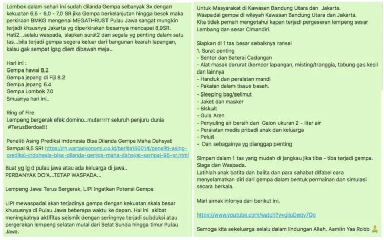 Beredar Kabar Akan Terjadi Gempa 8,9 SR di Jakarta. Jangan Buru-buru Percaya! Ini 4 Fakta Sebenarnya 5